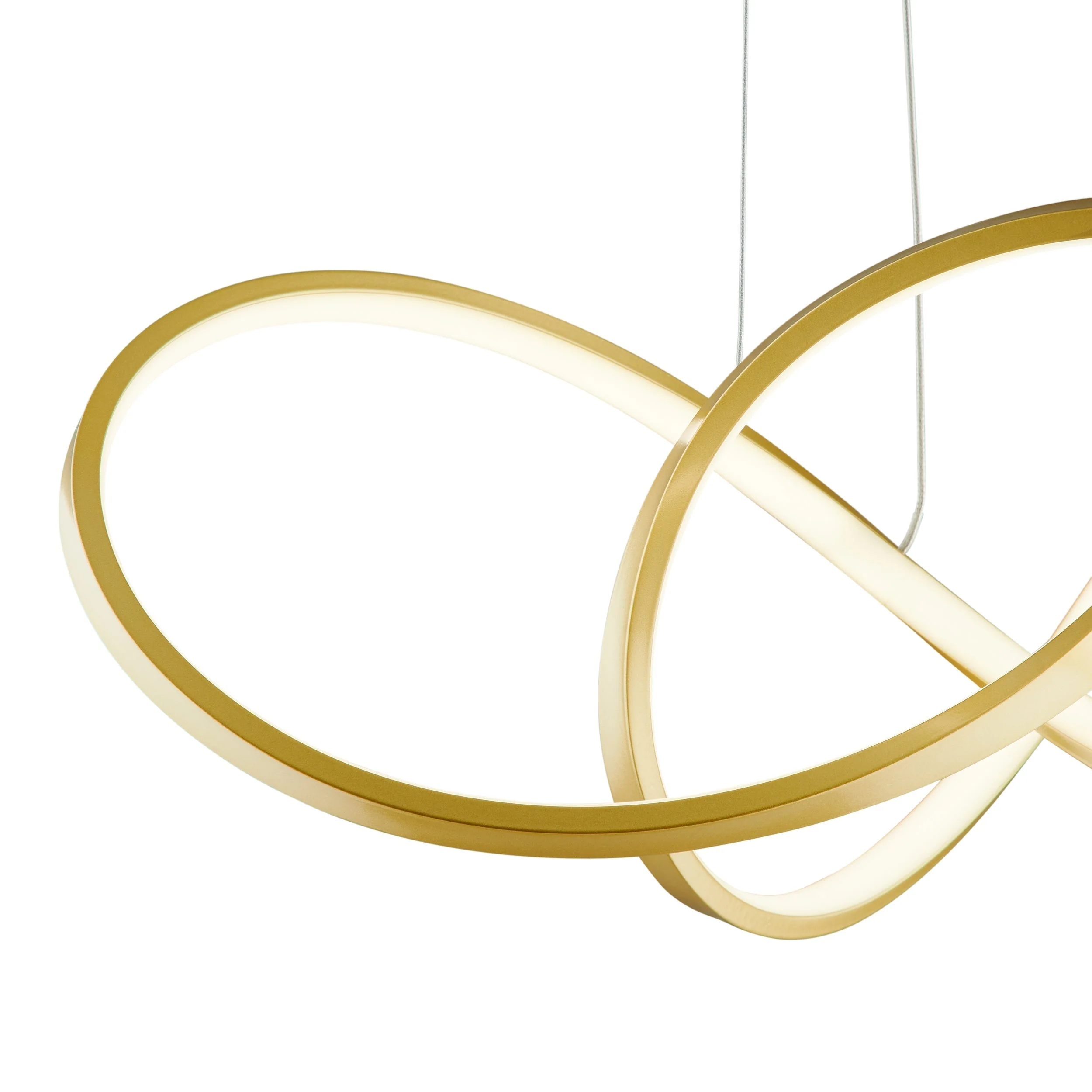 Knotted LED Dimmable Chandelier // Sandy Gold - Image 5