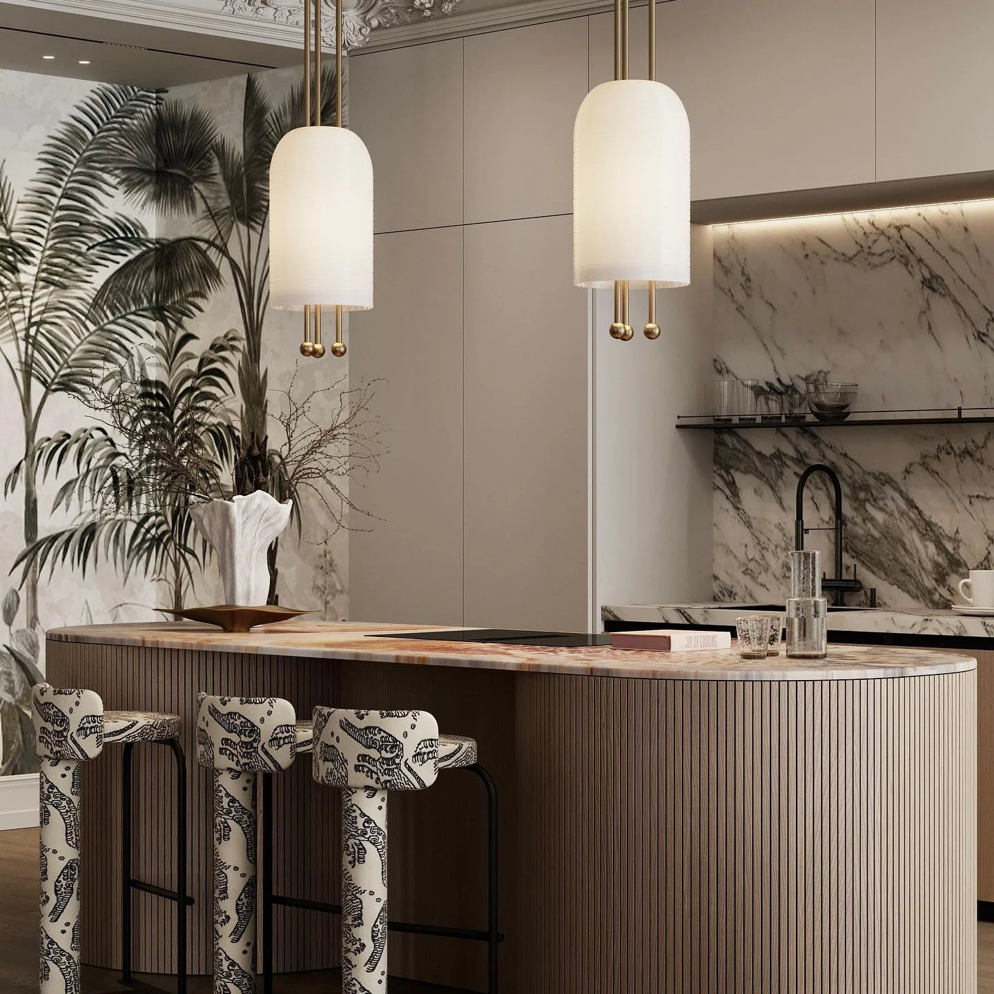 Lantern Glass Pendant Lamp - Image 17