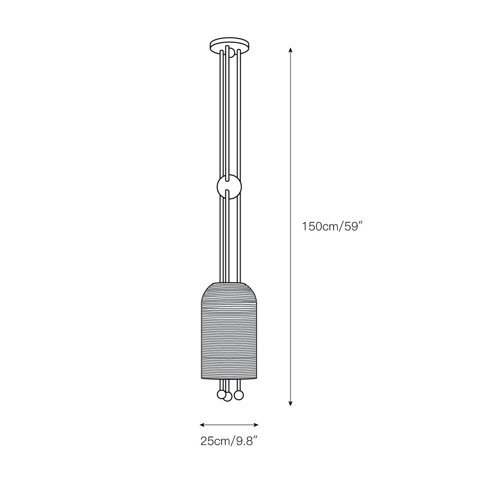 Lantern Glass Pendant Lamp - Image 3