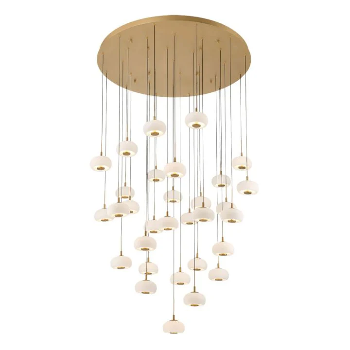 Lanterns Glass 31 Light Round LED Chandelier