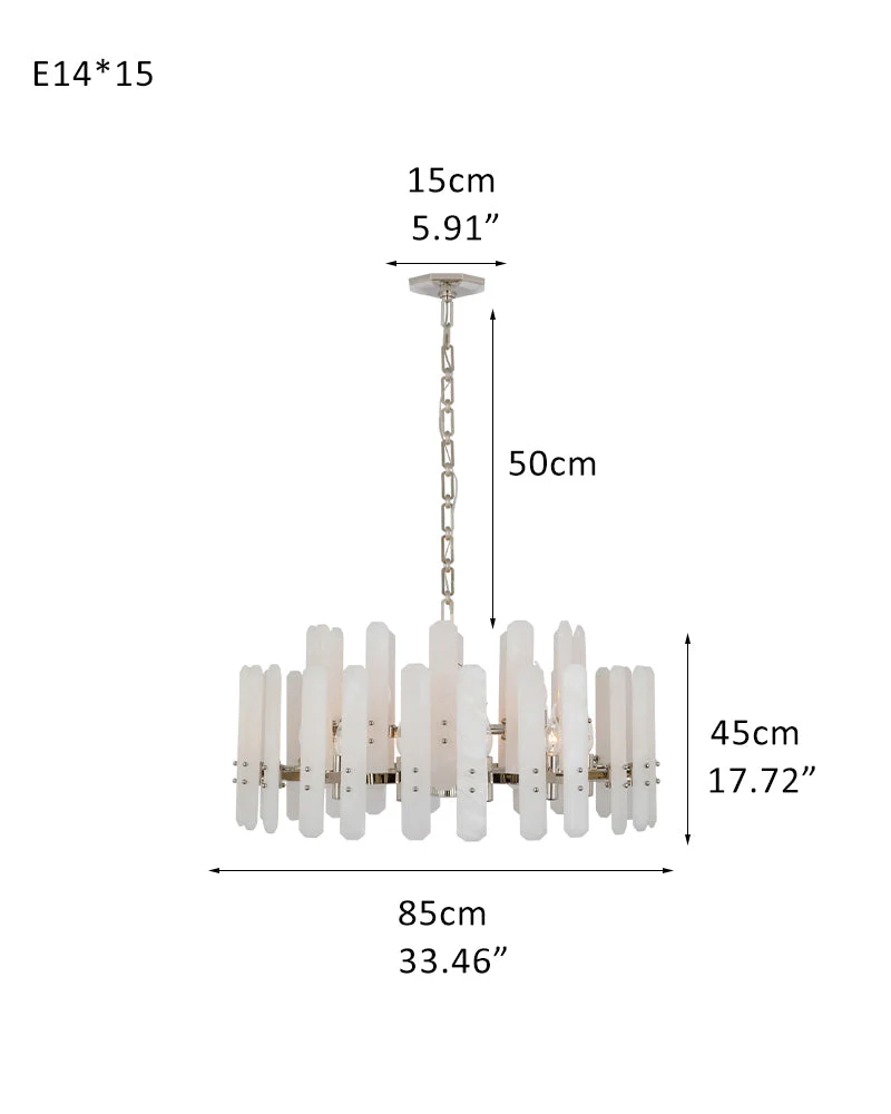 Large Alabaster Rectangular Chandelier Wide 40“ 45” with Chrome Frame for dining room - Image 27