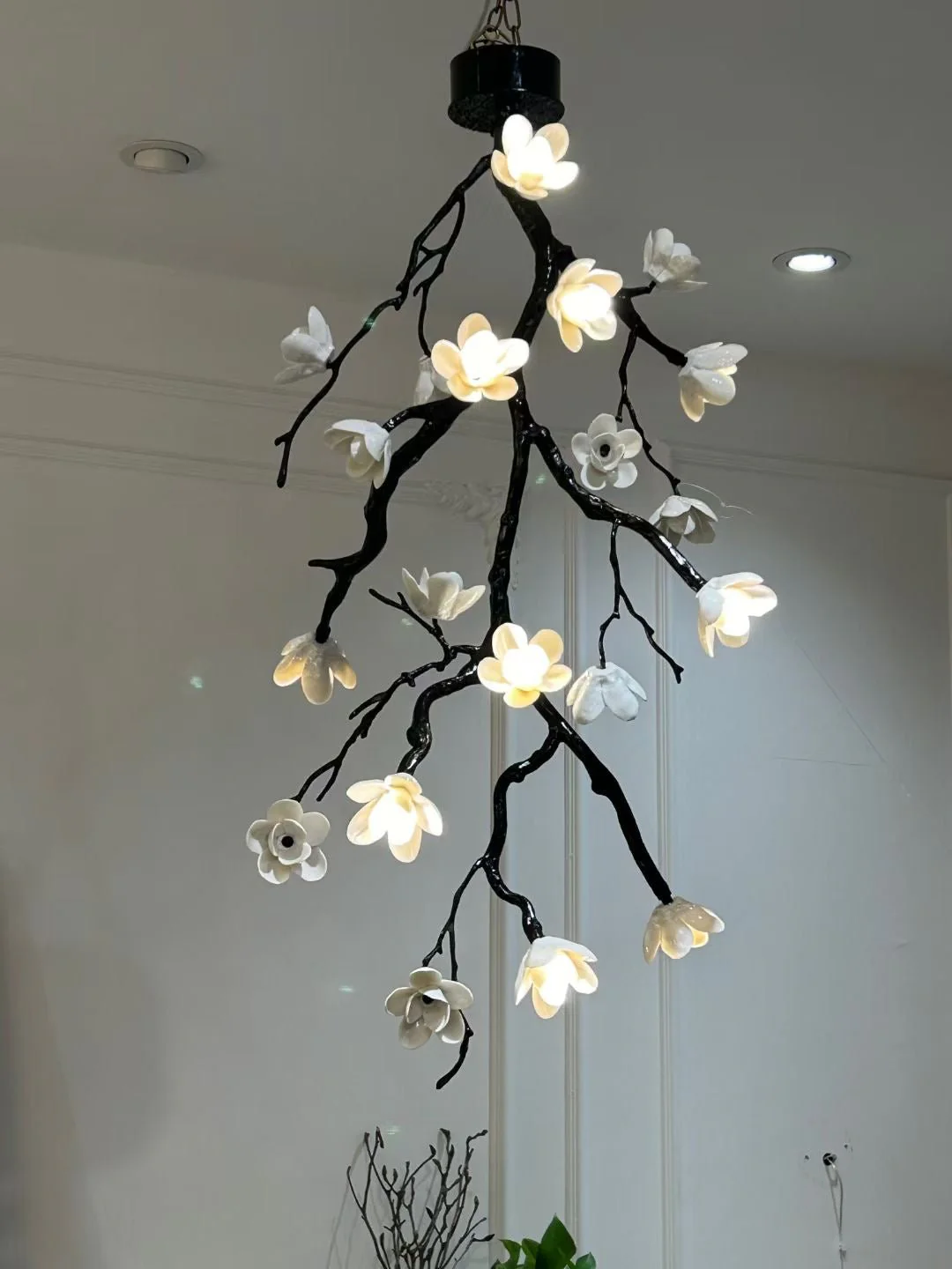 Large Long Branch Flower Chandelier - Image 10