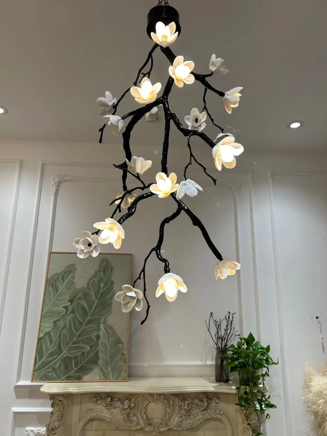 Large Long Branch Flower Chandelier - Image 12