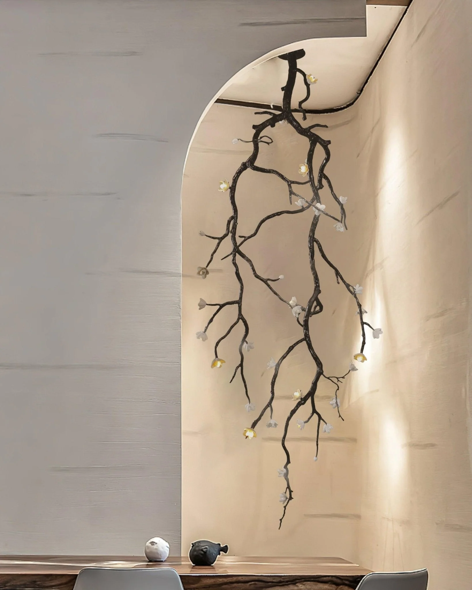 Large Long Branch Flower Chandelier - Image 17