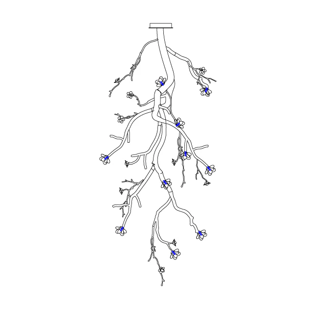 Large Long Branch Flower Chandelier - Image 5