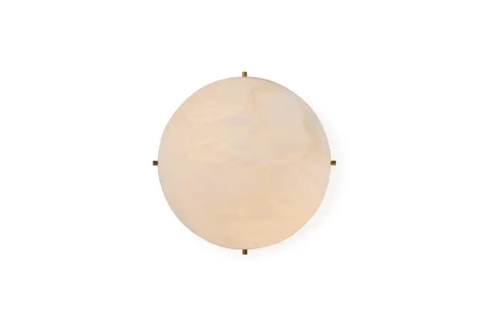 Large 'Moon 4' Alabaster Wall or Ceiling Lamp Flush Mount - Image 11