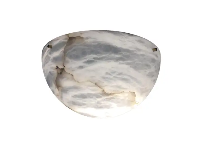 Large 'Moon 4' Alabaster Wall or Ceiling Lamp Flush Mount - Image 13