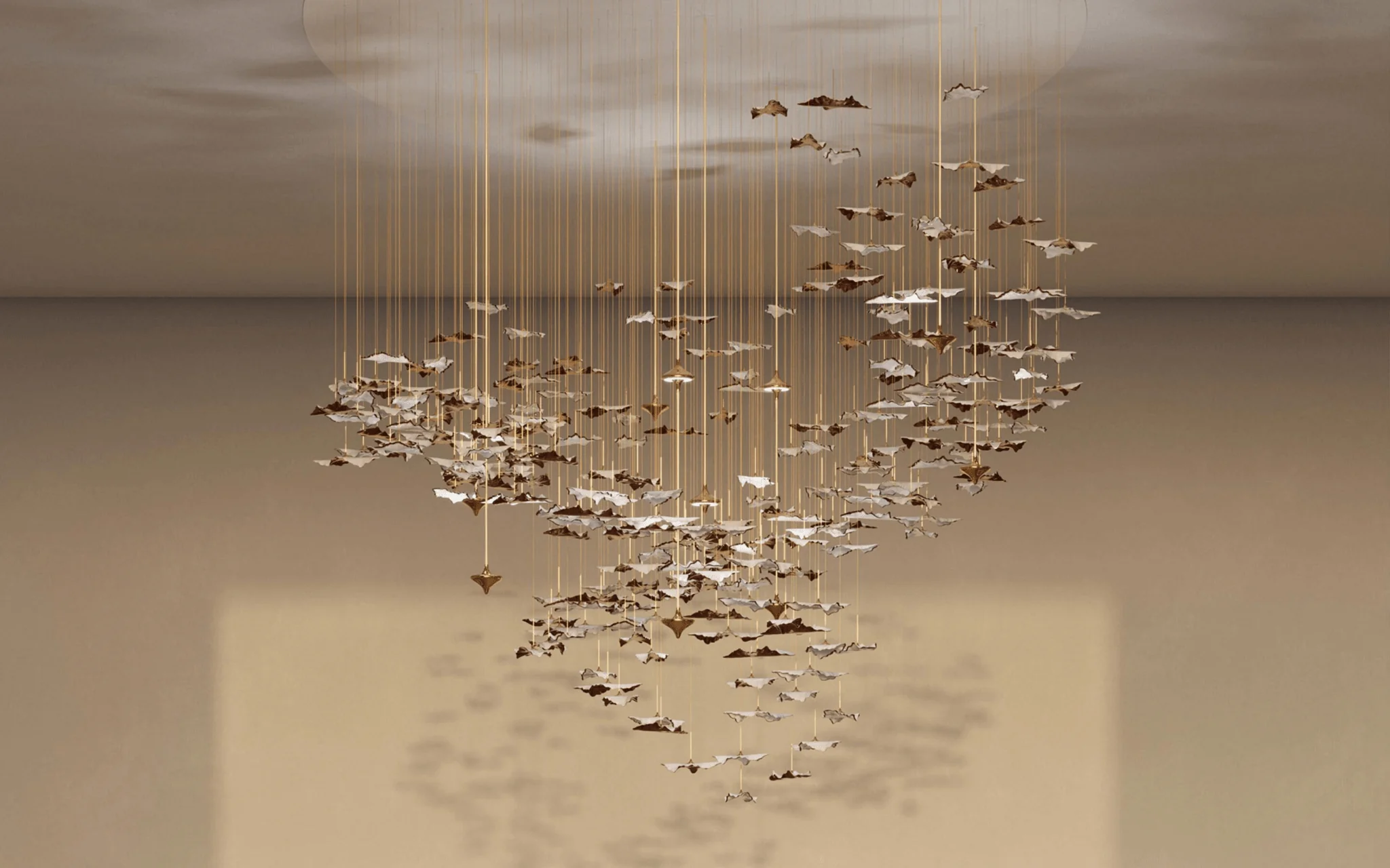 Leaf Twisted Sculptural Customize Chandelier - Image 21