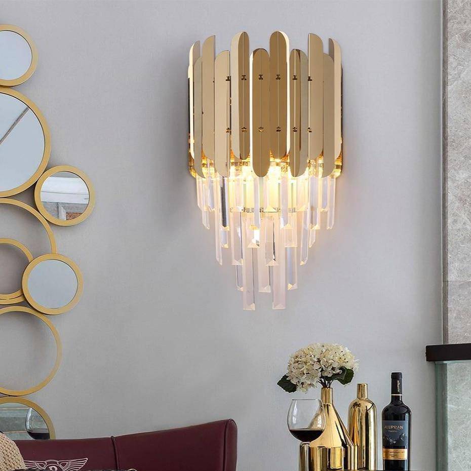 Legance Gold Plated Crystal Wall Sconce - Image 2