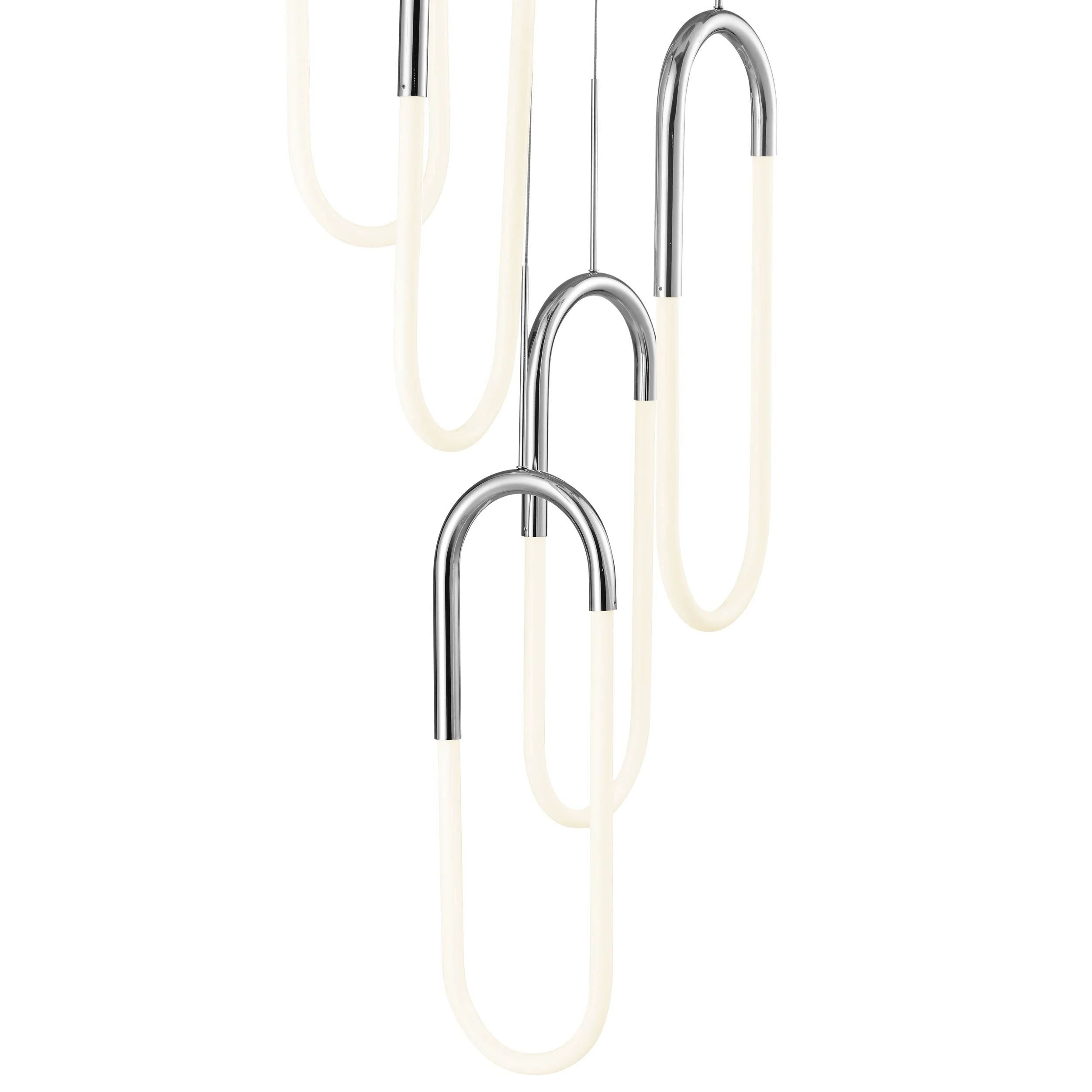 LED Five Clips Chandelier // Chrome - Image 3