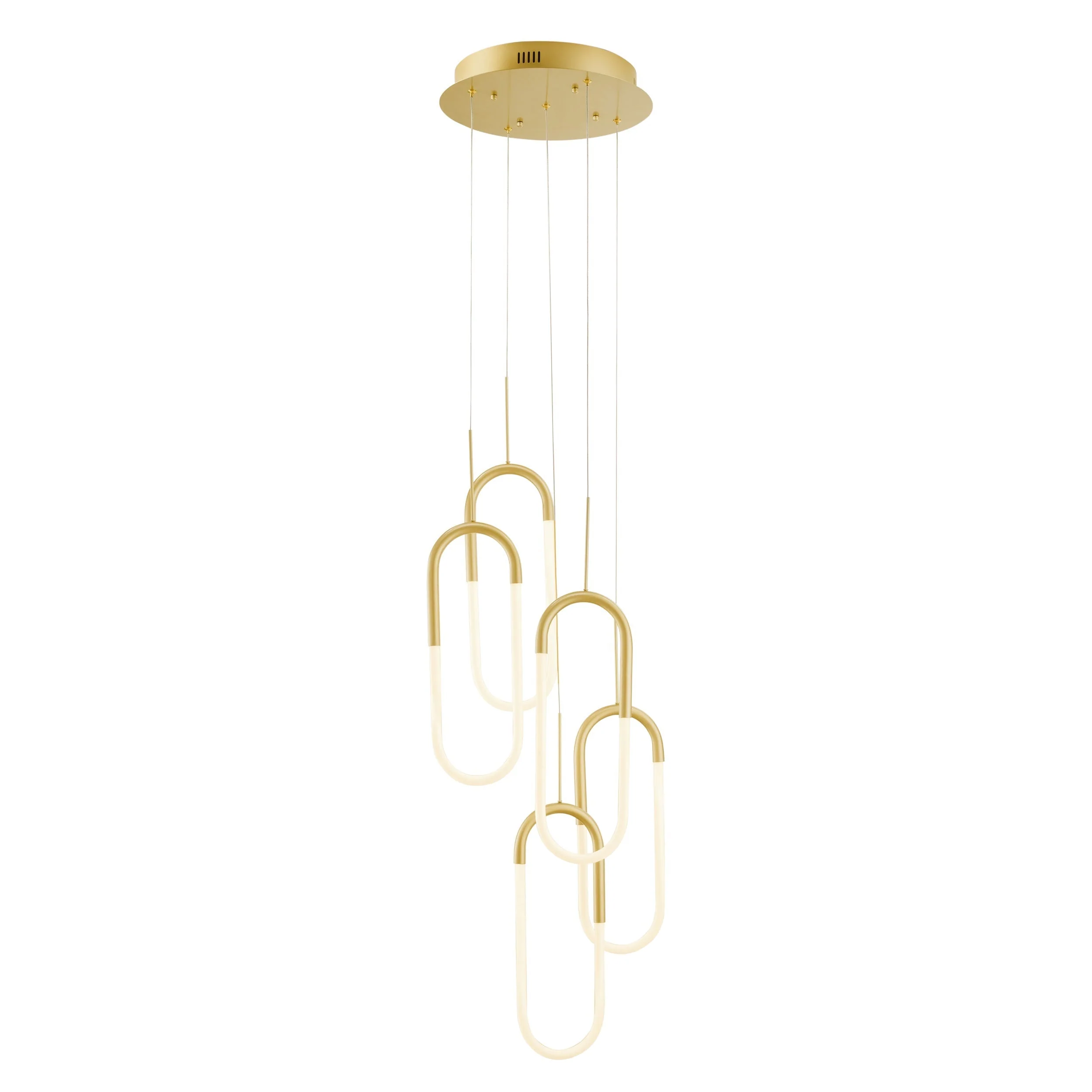LED Five Clips Chandelier // Sandy Gold - Image 2
