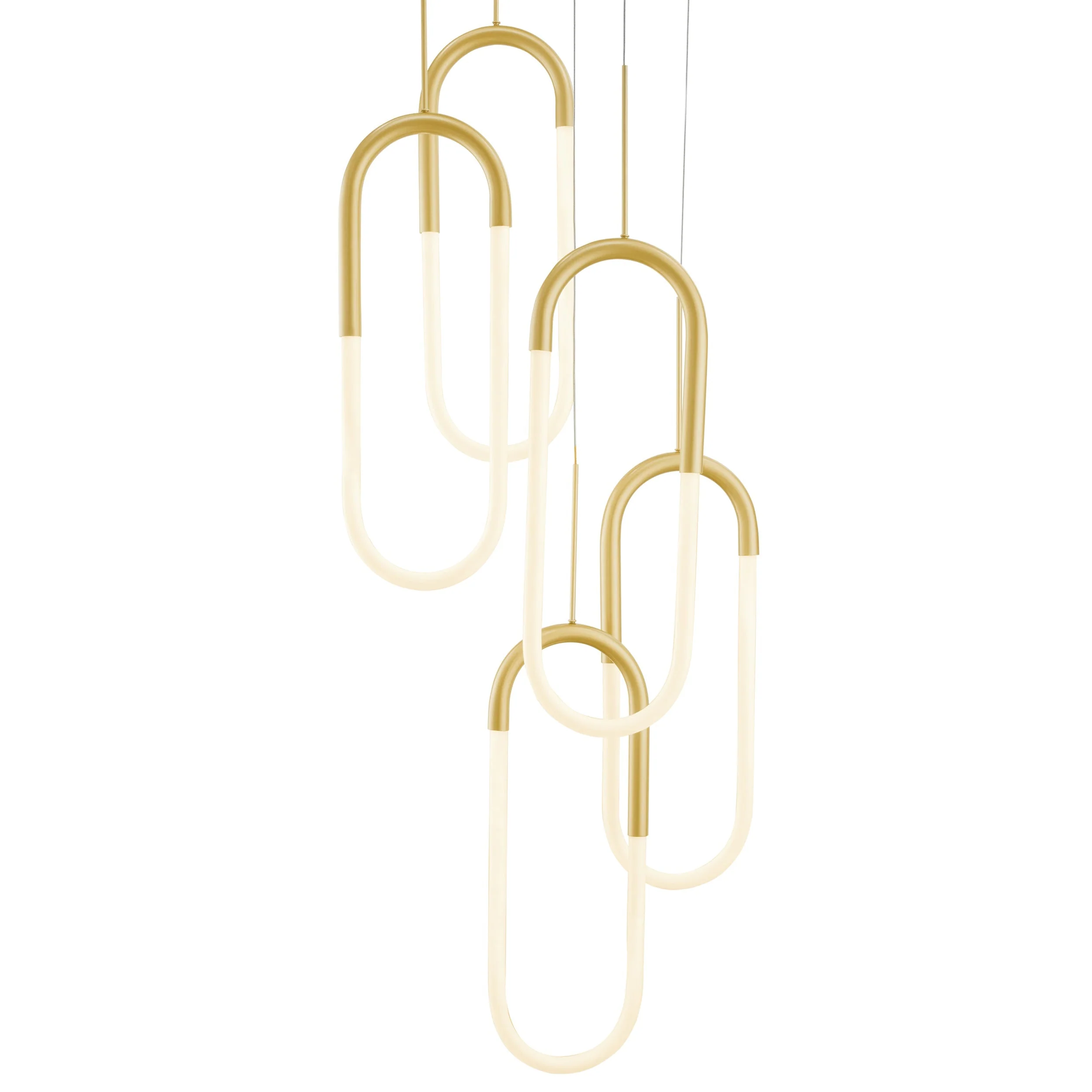 LED Five Clips Chandelier // Sandy Gold - Image 3