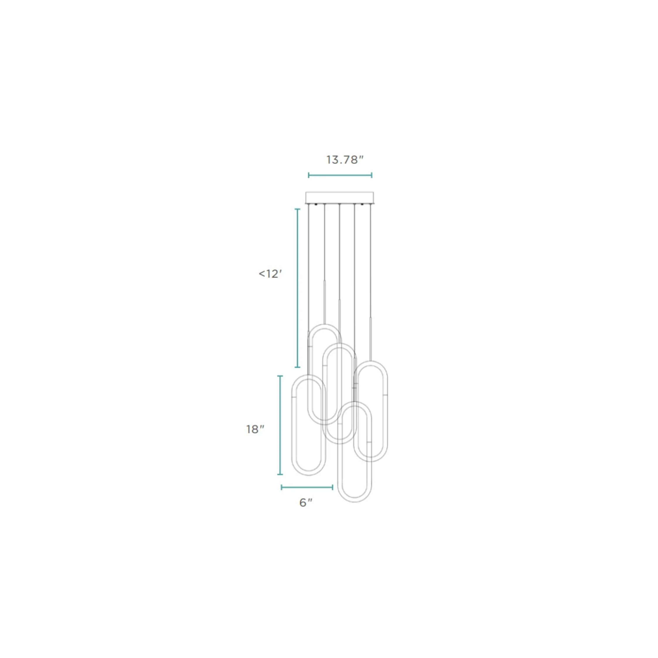 LED Five Clips Chandelier // Sandy Gold - Image 4