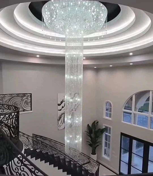 Leif Extra Large Waterfall Crystal Chandelier - Image 6