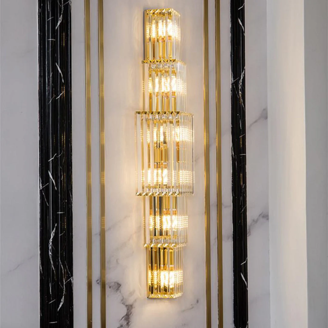 Light Luxury Crystal Layered Wall Lamp - Image 6