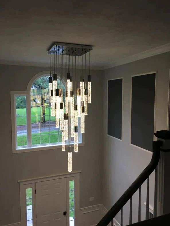 Light Luxury Glacier Bubble Crystsal Chandelier in Gold/Chrome/Black Finish for Staircase/Foyer - Image 22