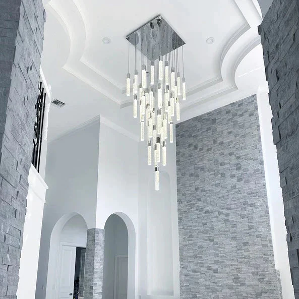 Light Luxury Glacier Bubble Crystsal Chandelier in Gold/Chrome/Black Finish for Staircase/Foyer - Image 6