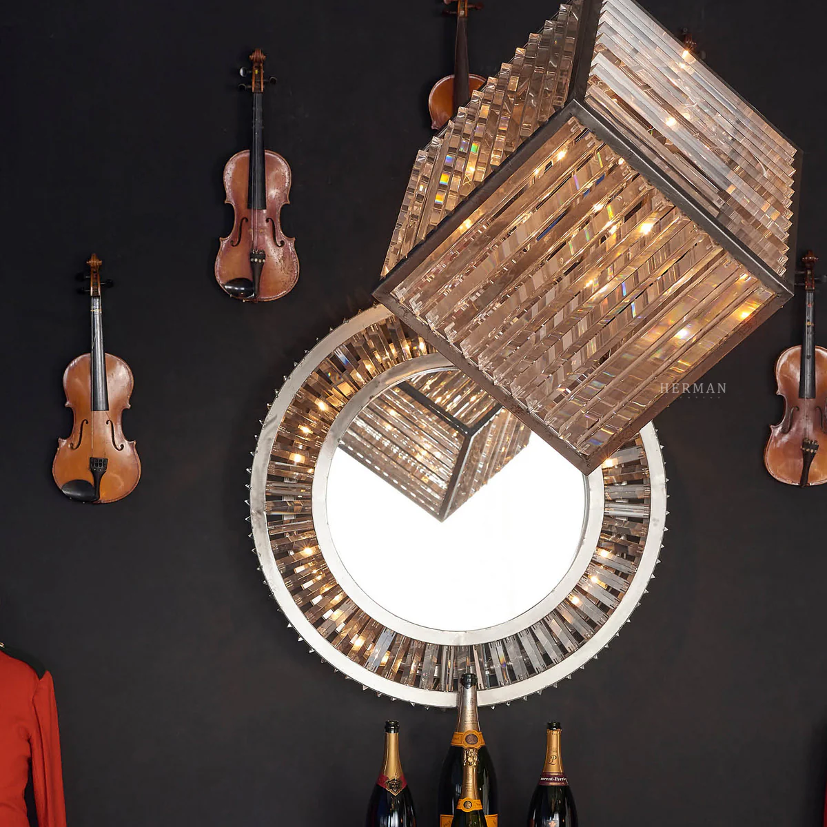 Lita Flush Mount Round Chandelier - Image 4