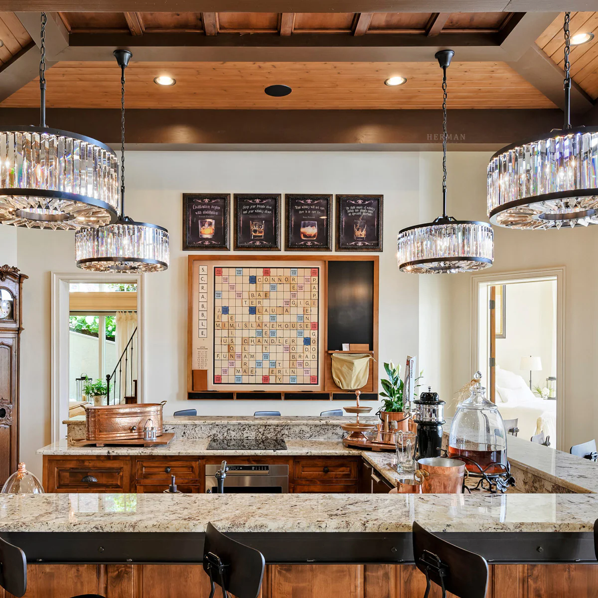 Lita Glass Round Chandelier - Image 3