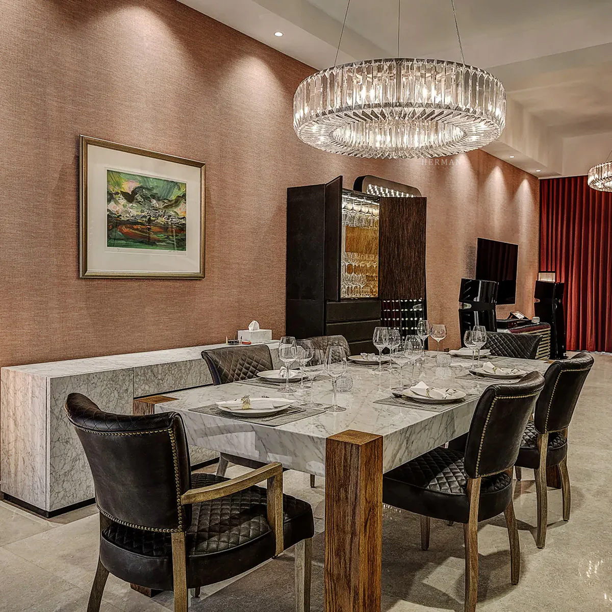 Lita Round Crystals Chandelier - Image 4