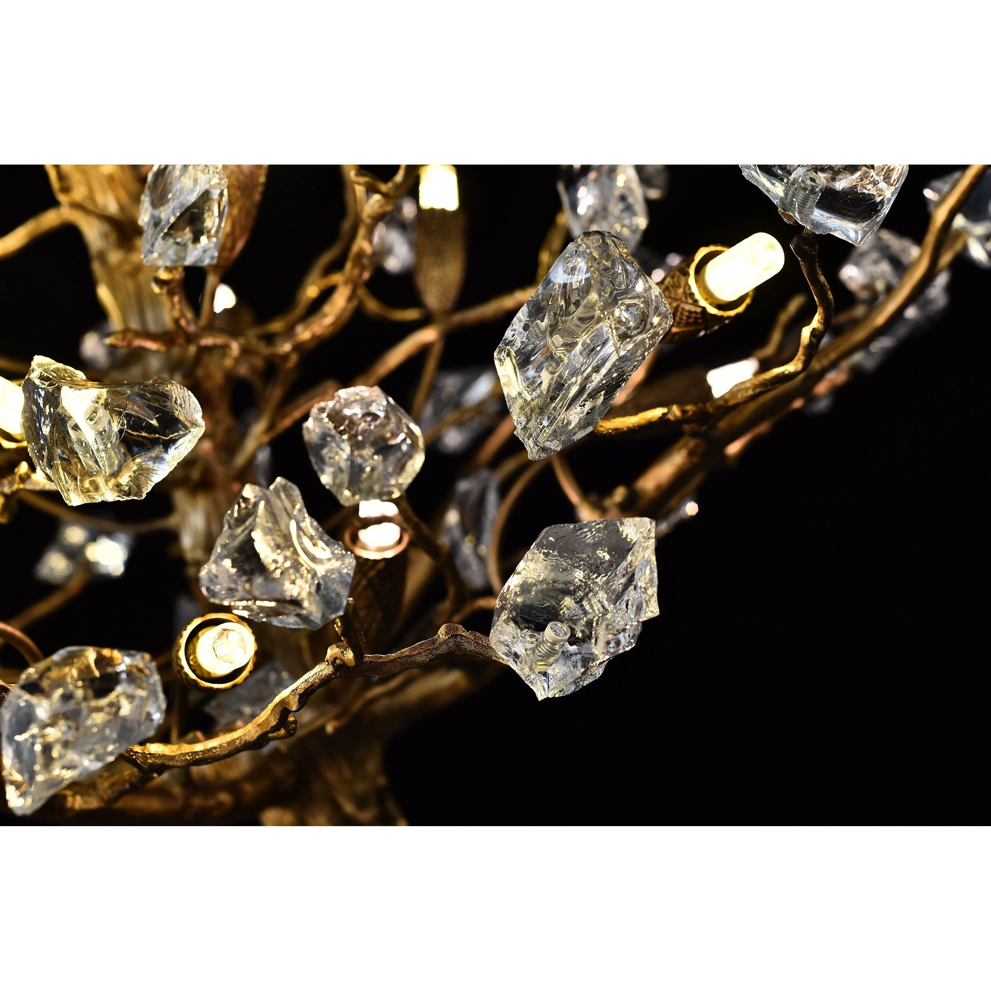 Livio Gemstone Branch Brass Round Chandelier - Image 11