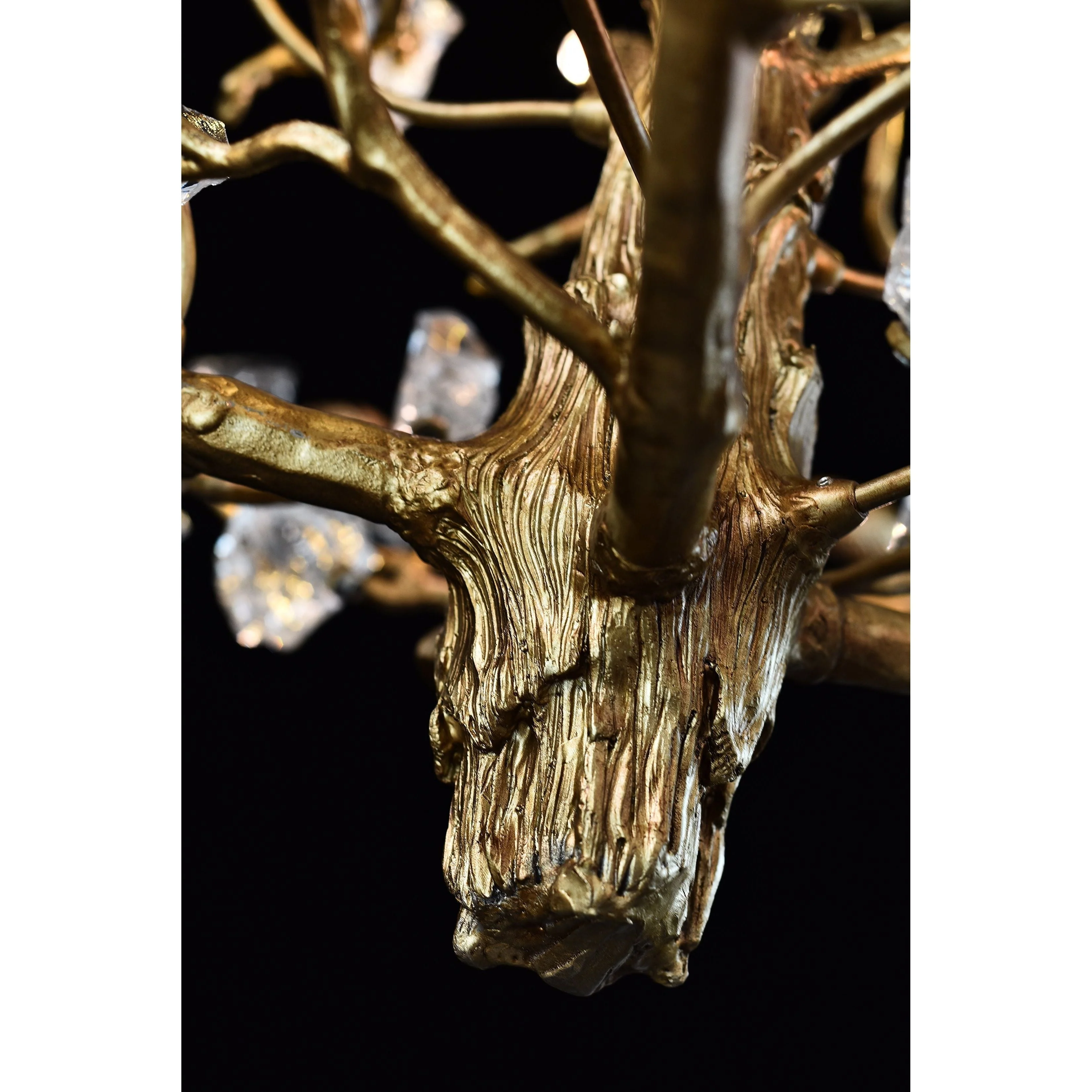 Livio Gemstone Branch Brass Round Chandelier - Image 15