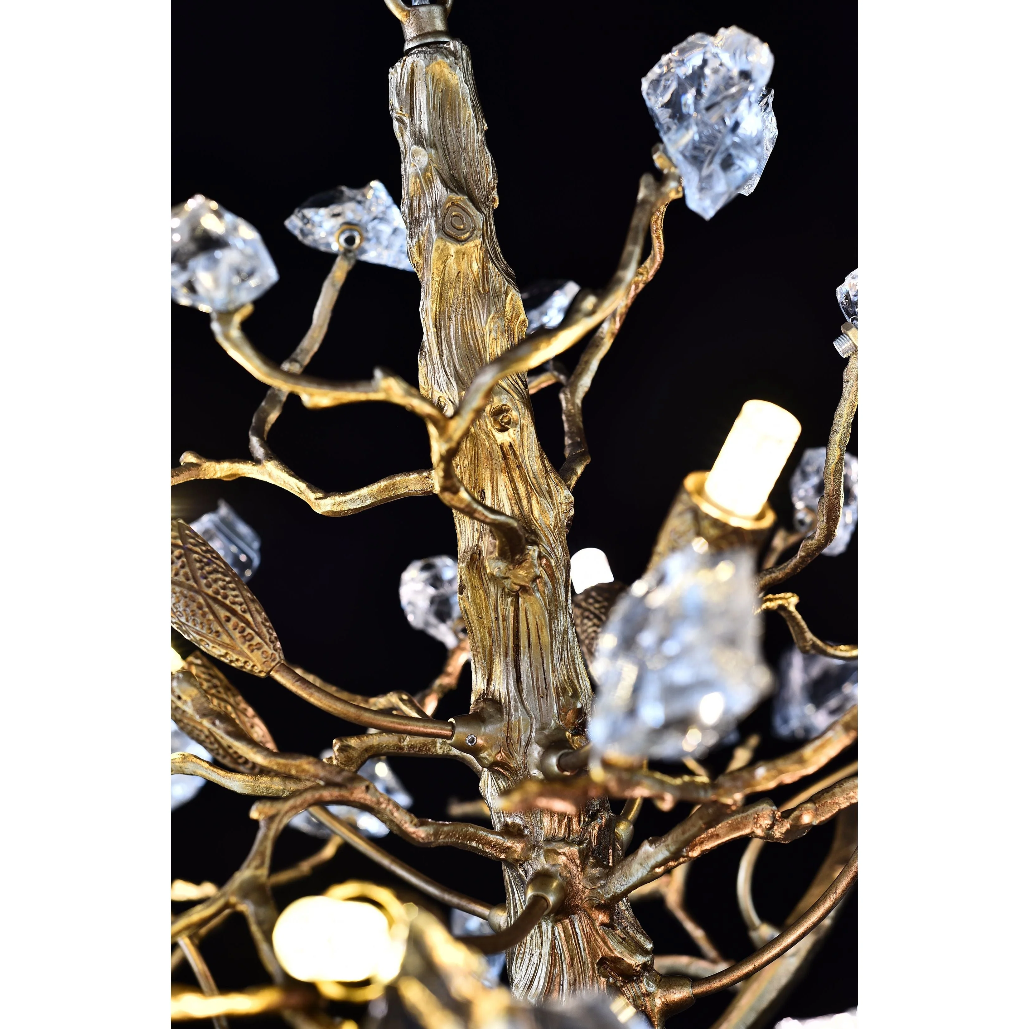 Livio Gemstone Branch Brass Round Chandelier - Image 17