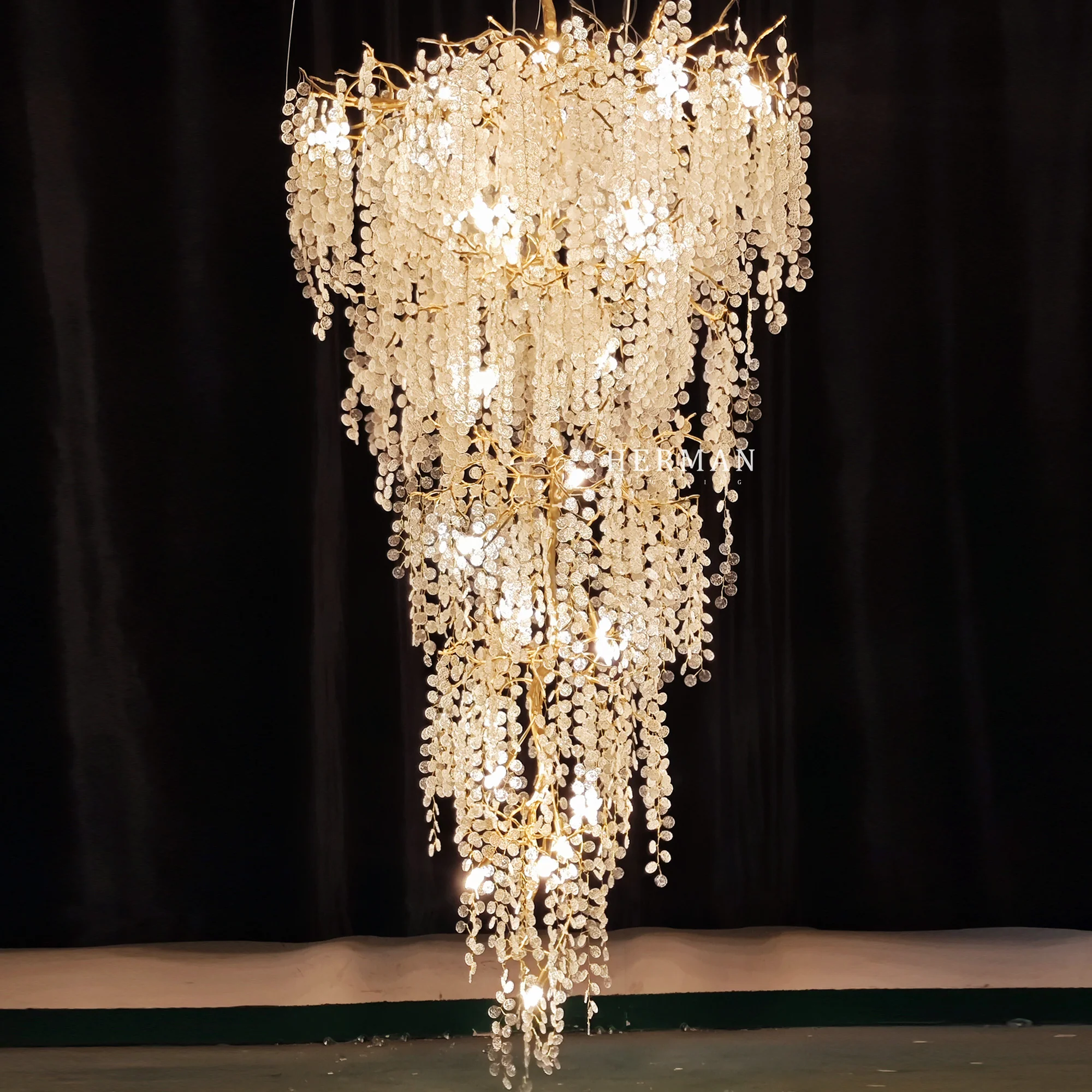 Long Vine Staircase Chandelier 78.7" 110" - Image 3