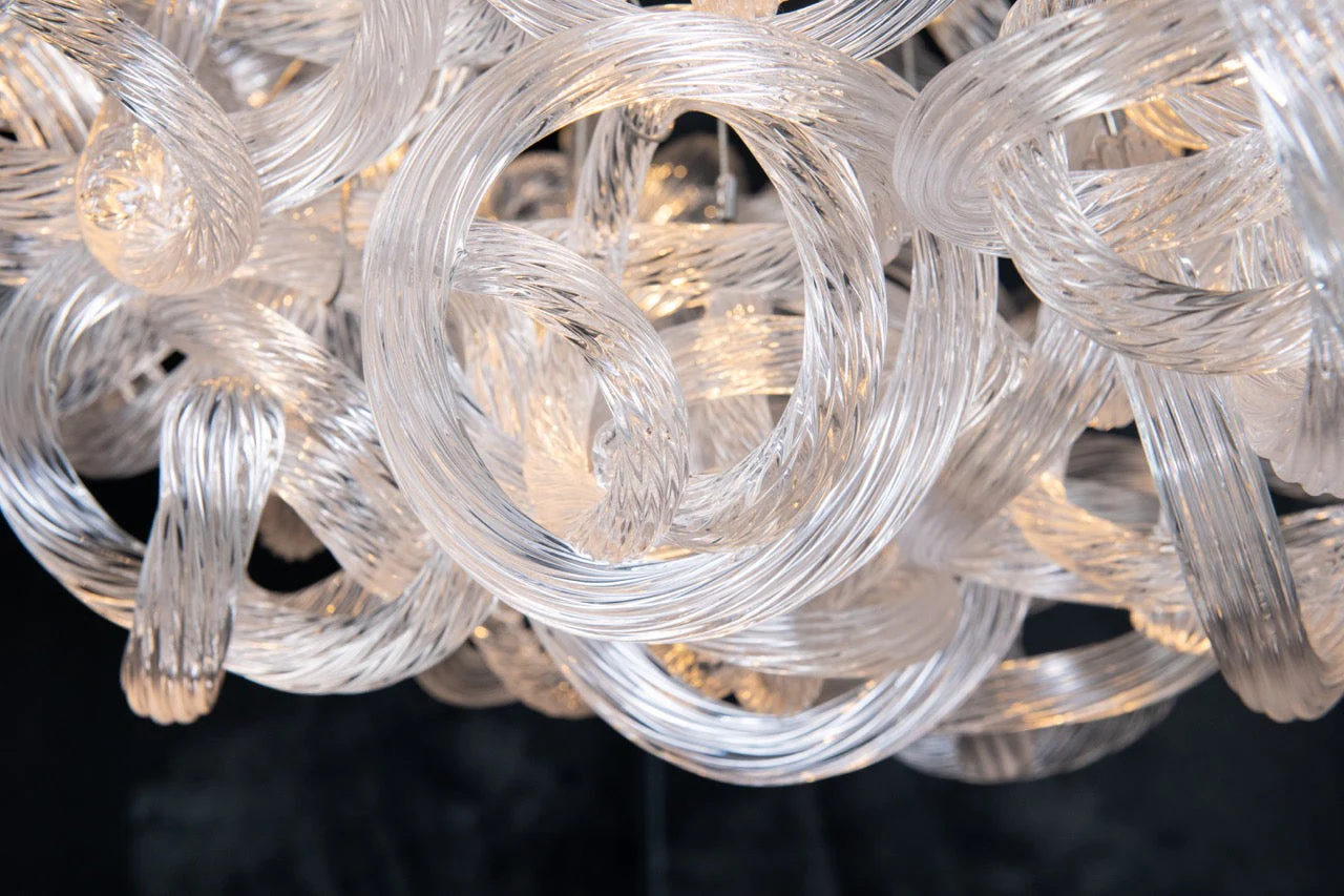 Loren Clear Rope Glass Chandelier - Image 4