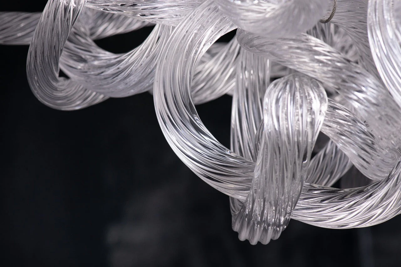 Loren Clear Rope Glass Chandelier - Image 5