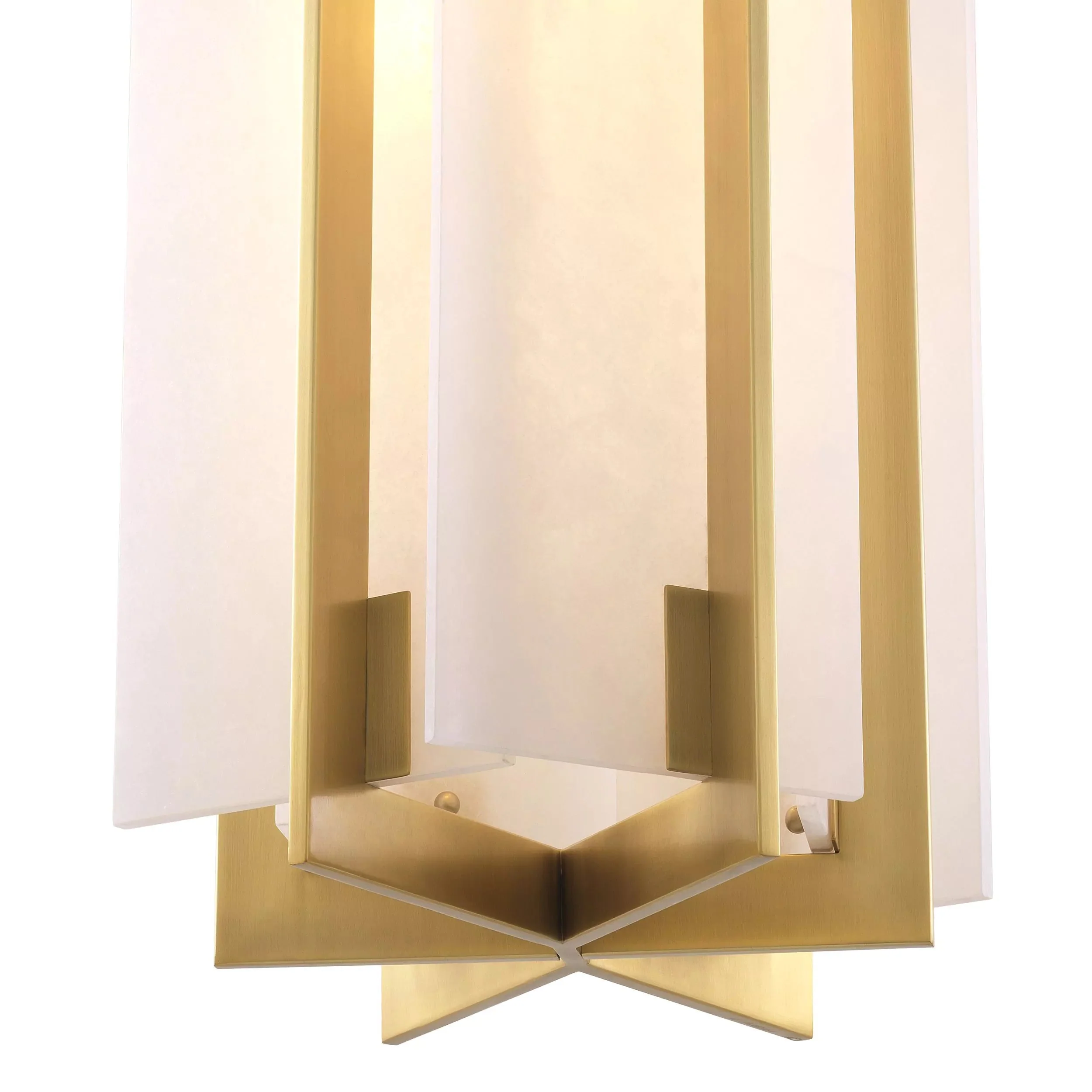 Lugano Modern Brass Chandelier - (Antique Brass Finish | Alabaster) - Image 5
