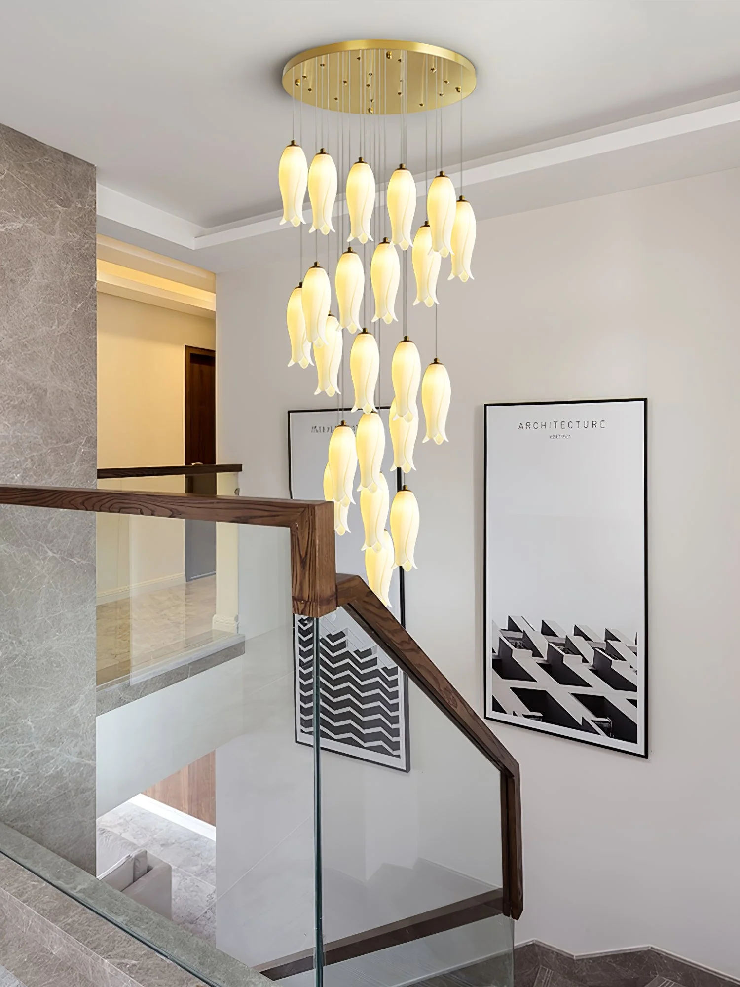 Luma Flora Stairs Chandelier - Image 14