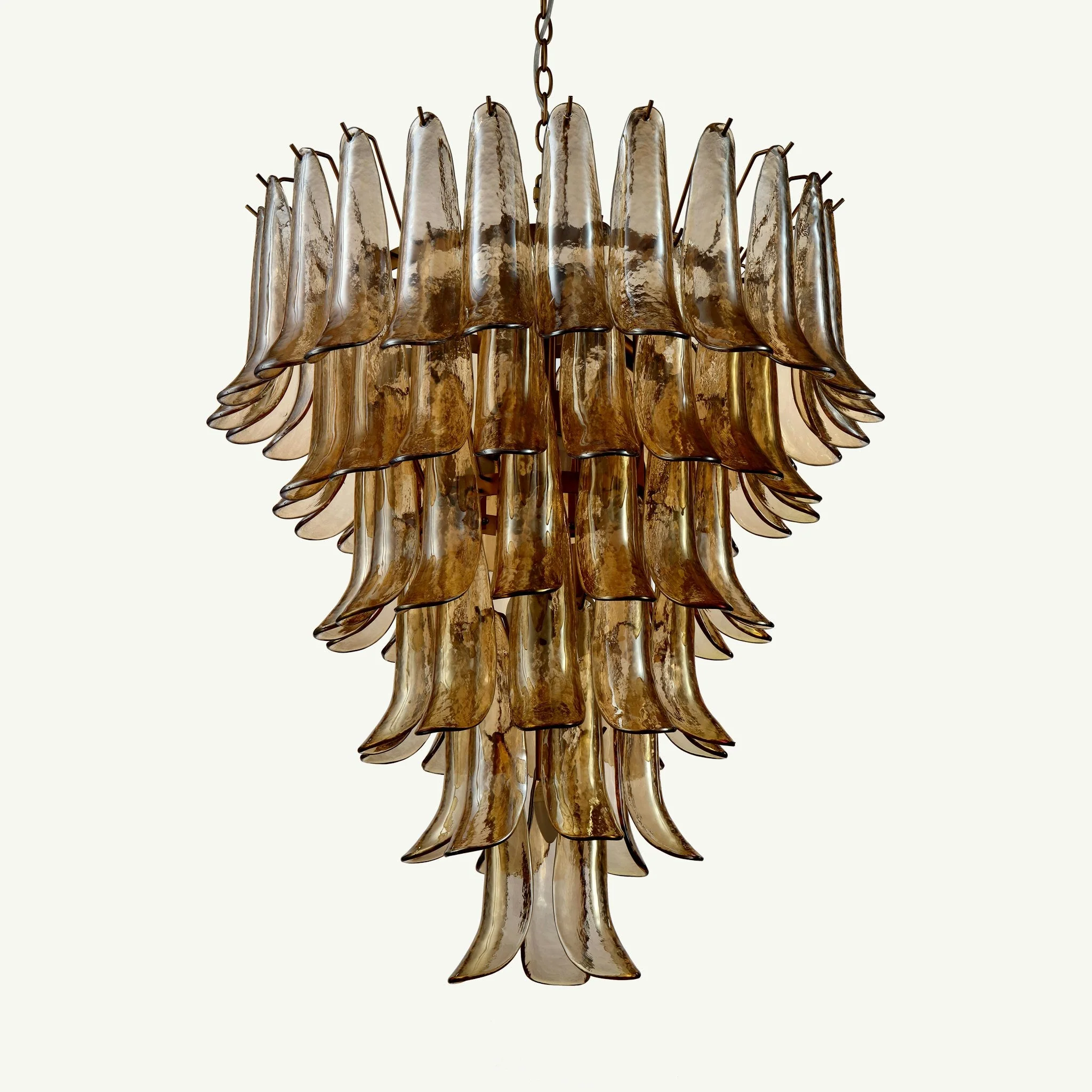 Luna Chandelier Amber Handblown Glass - Image 3