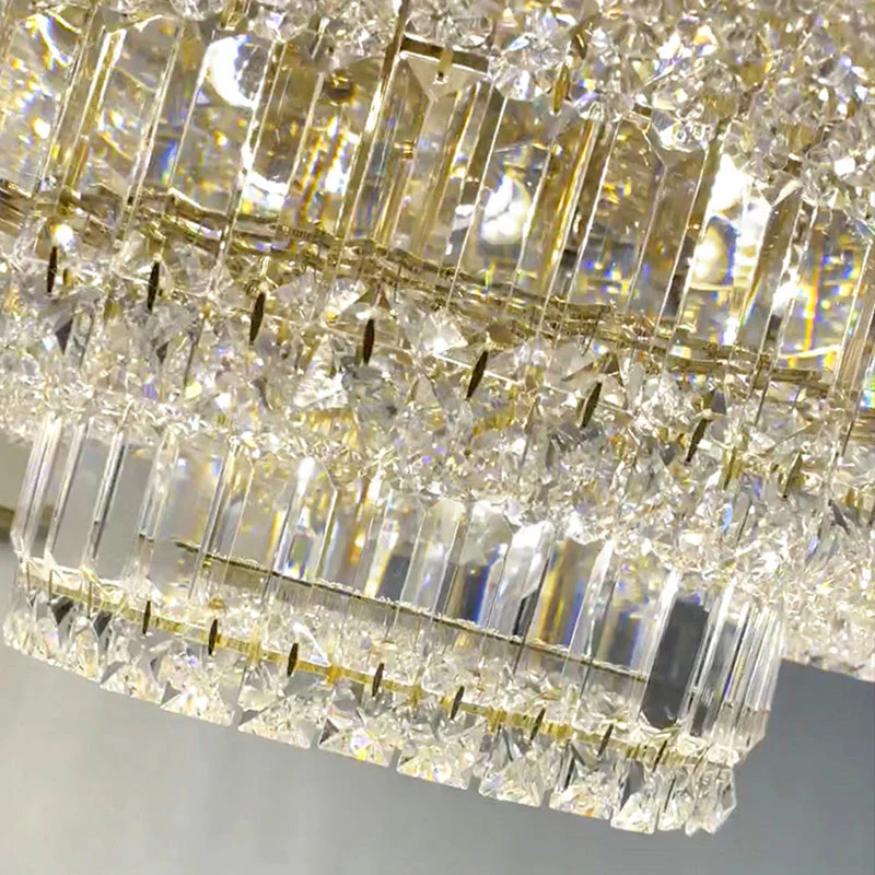 Luxury Cake Shape Living Room Crystal Chandelier - Image 3