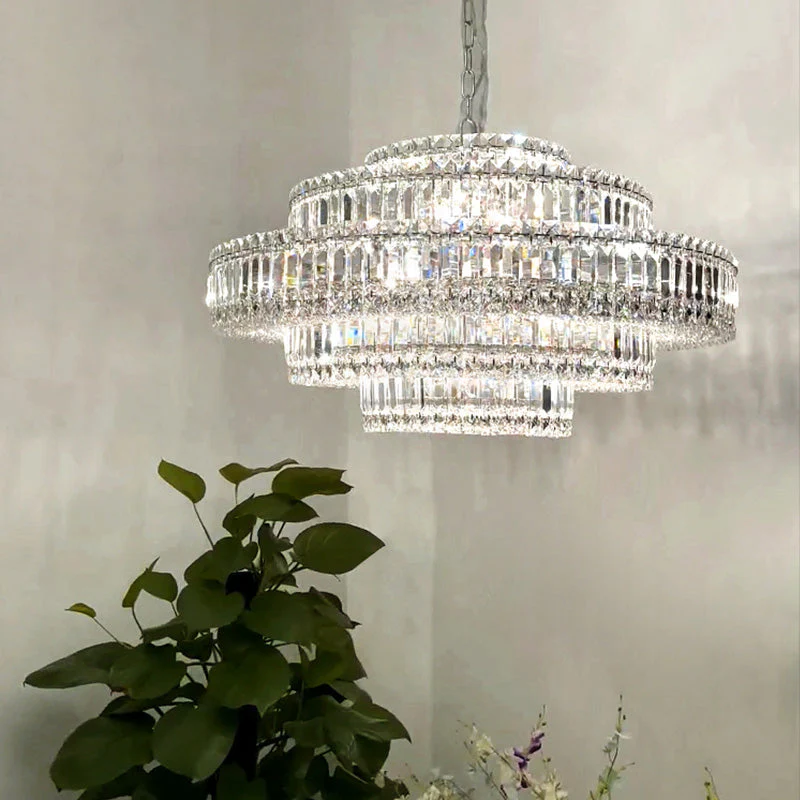 Luxury Cake Shape Living Room Crystal Chandelier - Image 6
