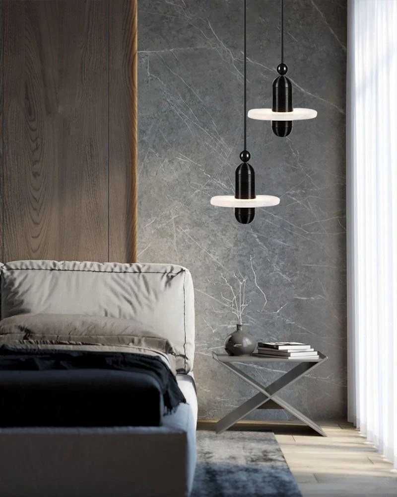 Alabaster Modern Marble Ring Pendant Light - Image 19