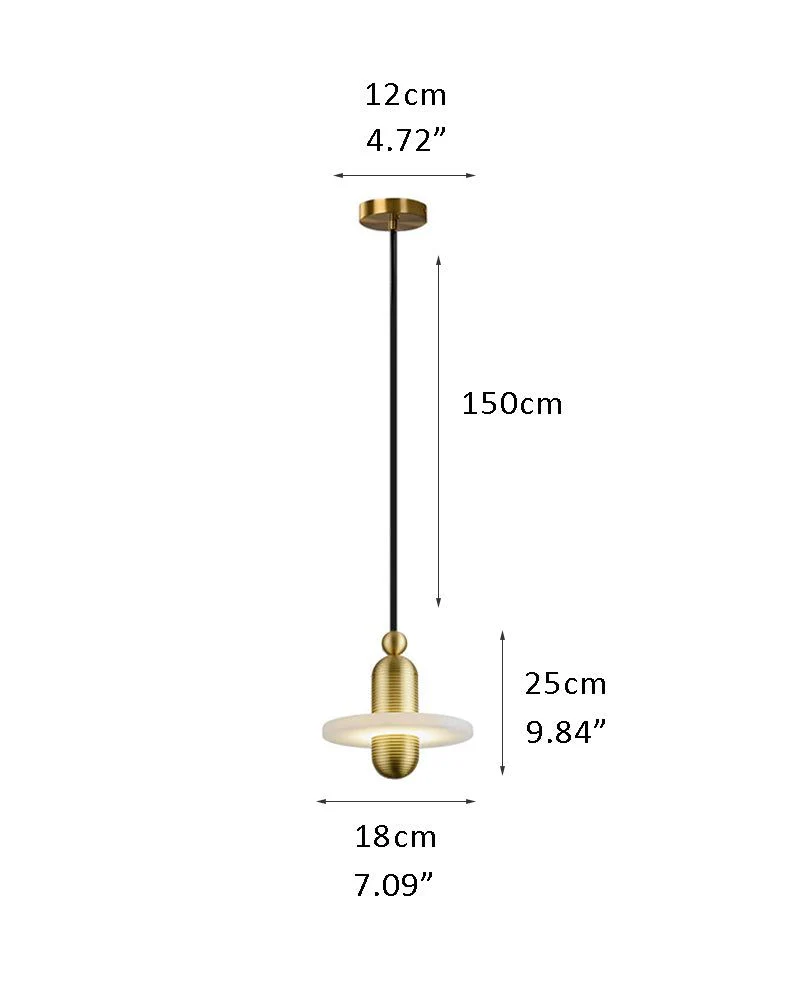 Alabaster Modern Marble Ring Pendant Light - Image 22