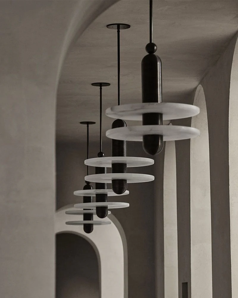 Alabaster Modern Marble Ring Pendant Light - Image 5
