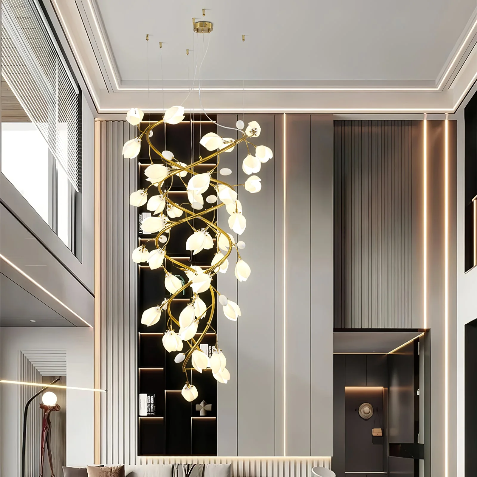 Lysandra Cascade Stairs Chandelier - Image 10
