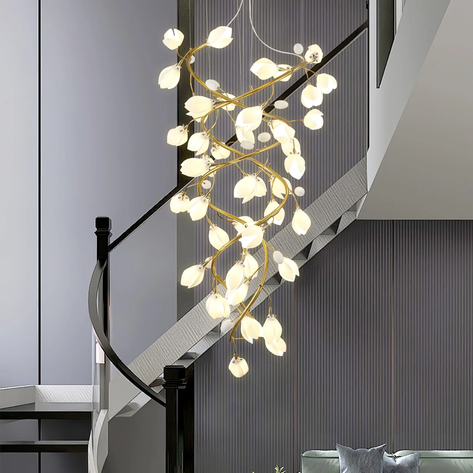 Lysandra Cascade Stairs Chandelier - Image 9