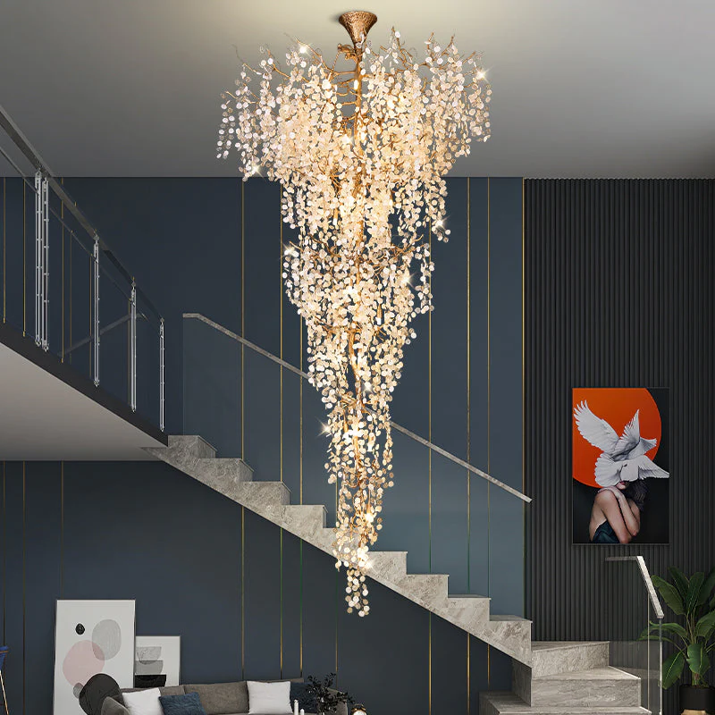Marais Blossom Petal Detail Grand Staircase Chandelier - Image 4