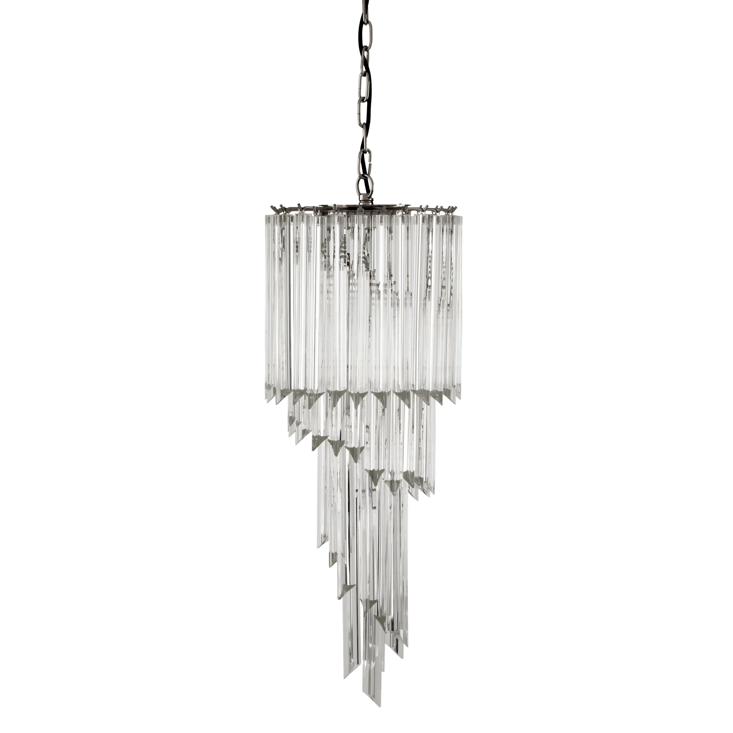 Marino Modern Glass Chandelier - [Nickel] - Image 2