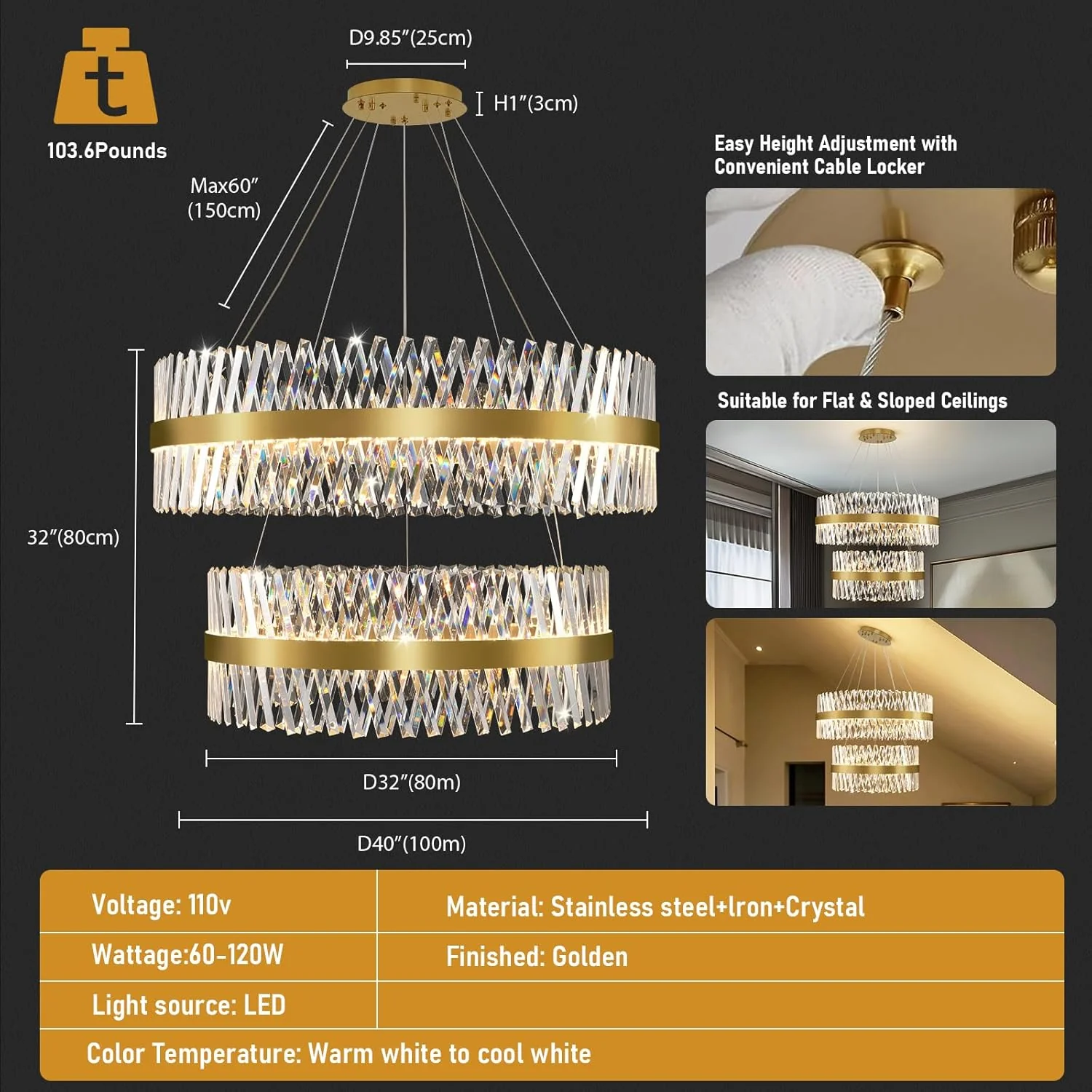 MDEGLYO Modern Crystal Chandelier - Image 43