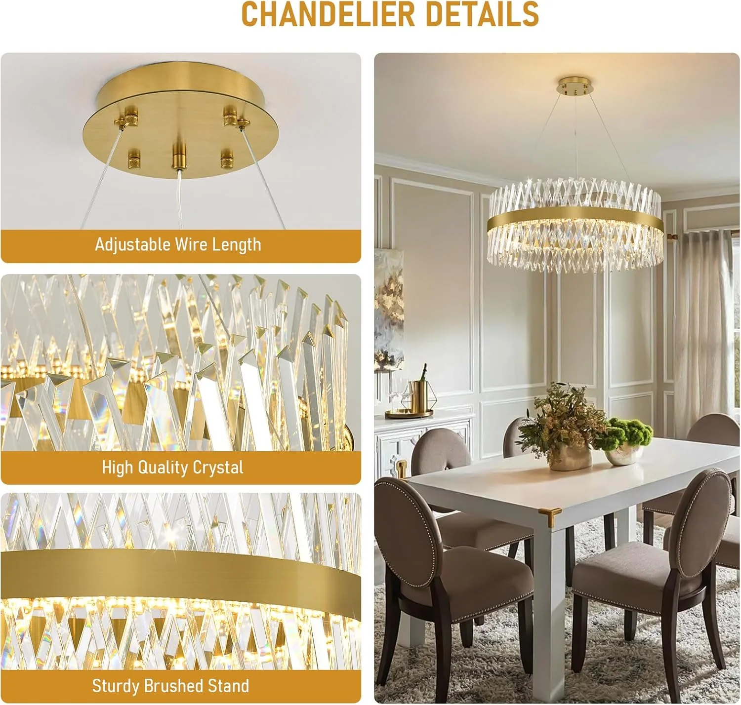 MDEGLYO Modern Crystal Chandelier - Image 45