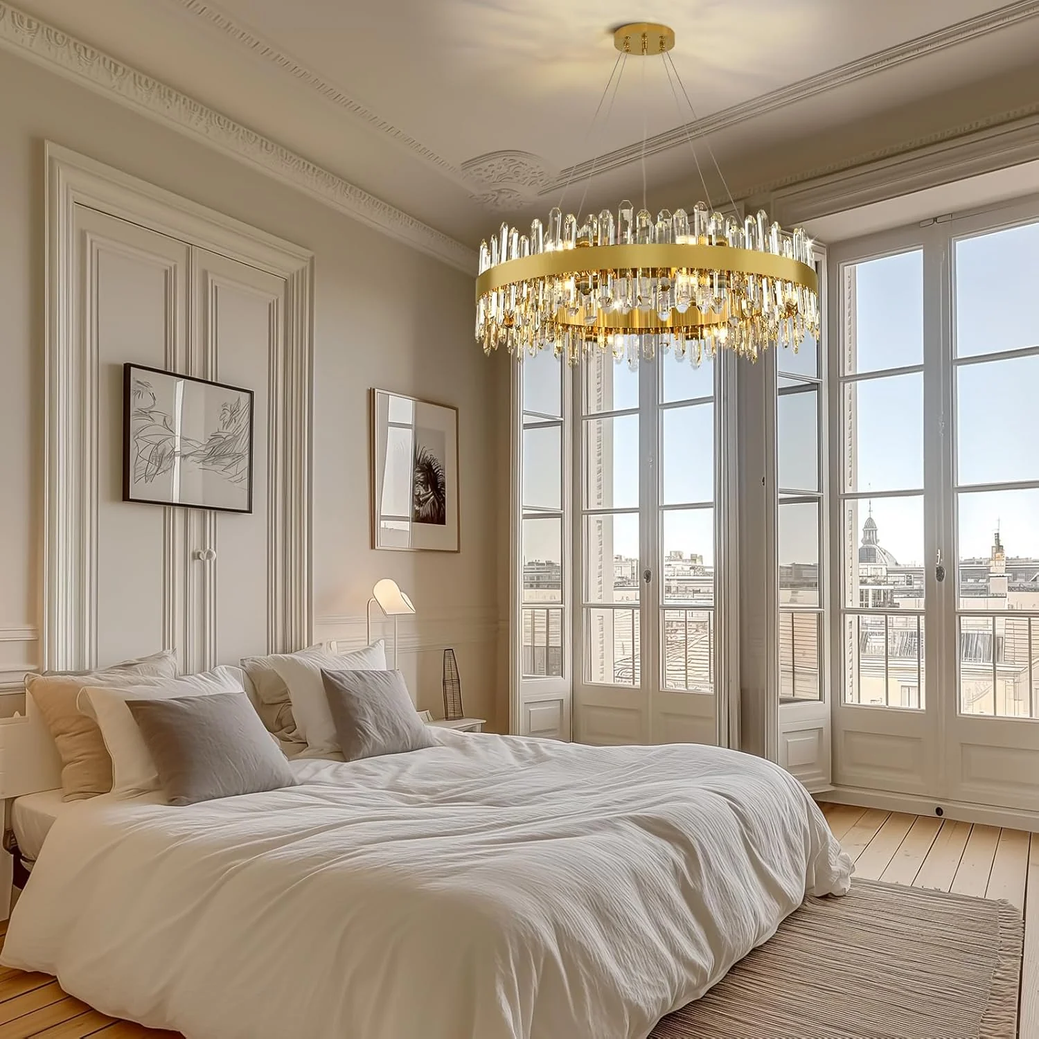 MDEGLYO Modern Crystal Round Chandelier - Image 20