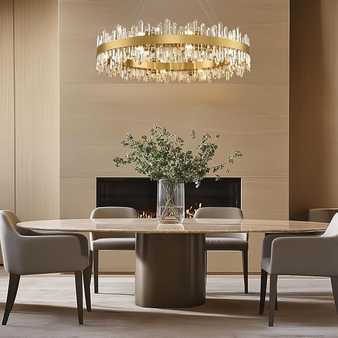MDEGLYO Modern Crystal Round Chandelier - Image 23