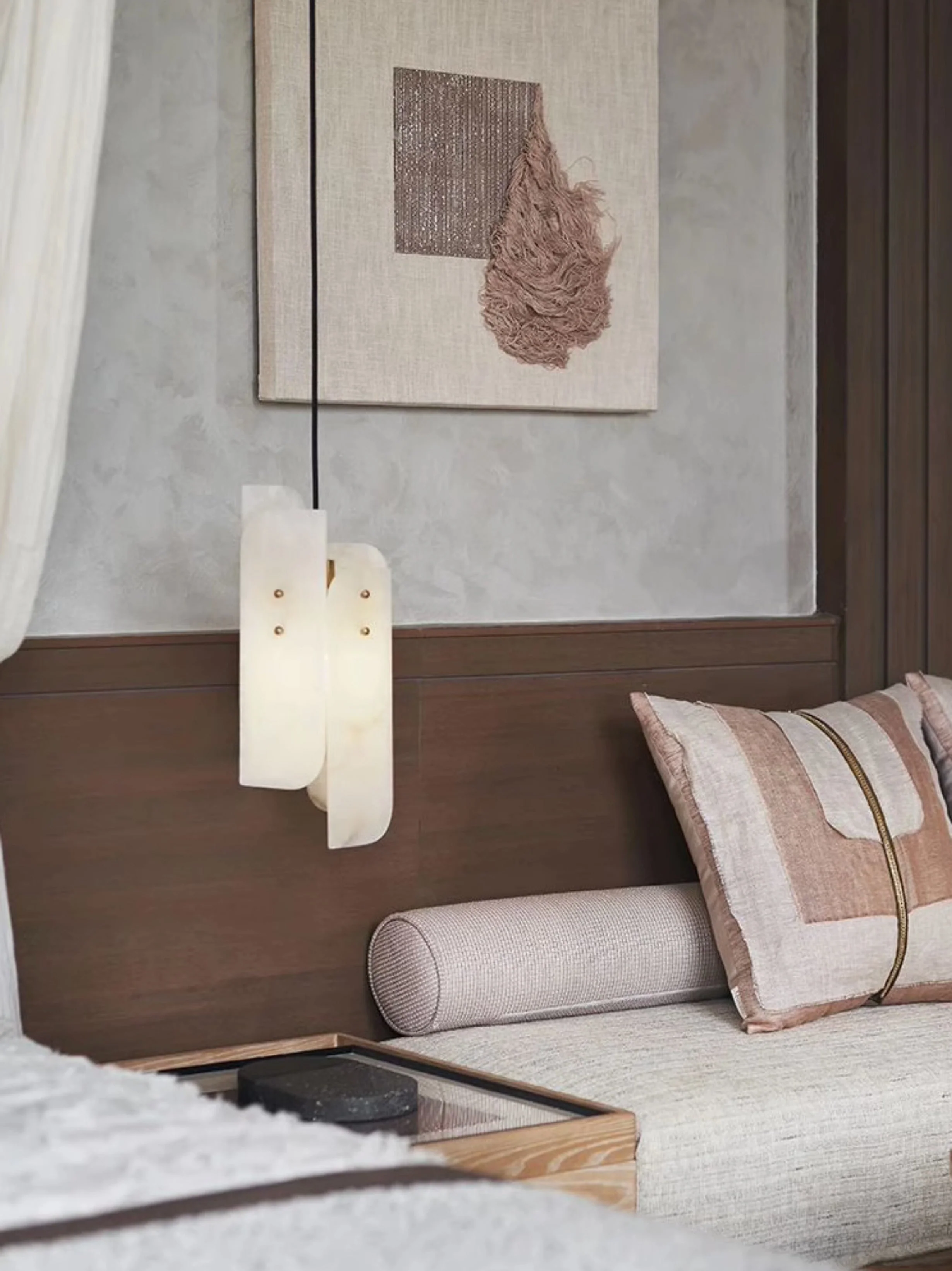 Megalith Mini Alabaster Pendant Light - Image 14