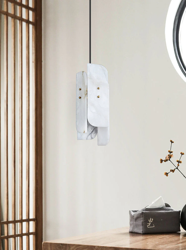 Megalith Mini Alabaster Pendant Light - Image 17