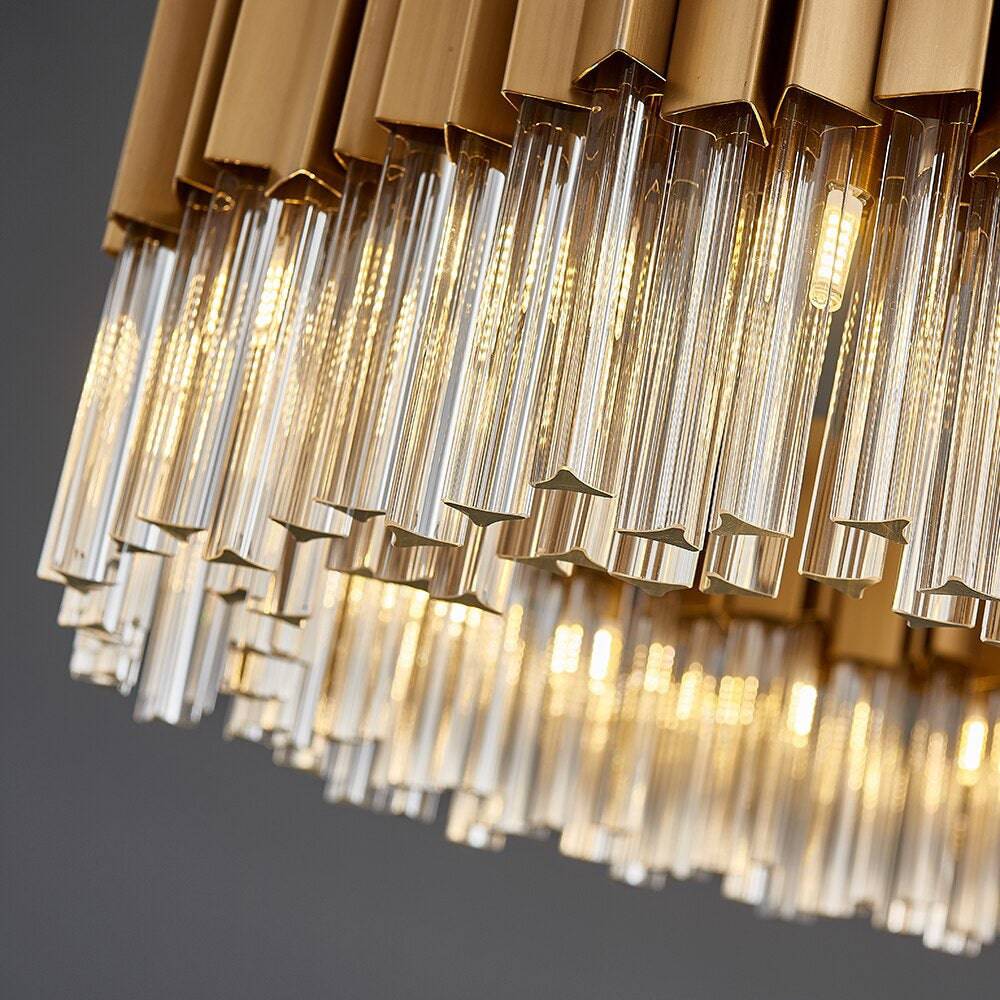 Milano Brushed Gold Crystal Chandelier - Image 4