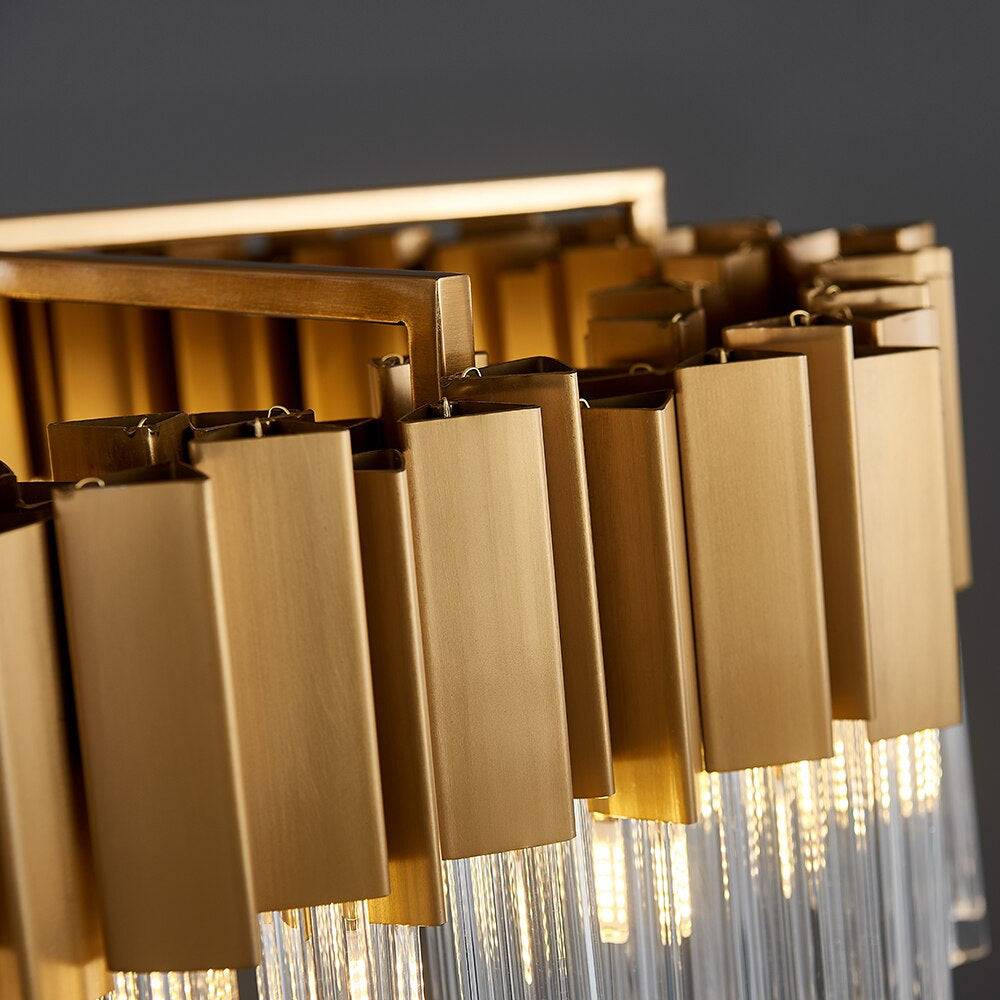 Milano Brushed Gold Crystal Chandelier - Image 5